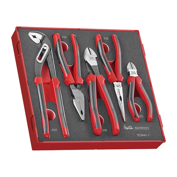 TED441-T 5 Piece Plier Set in EVA Foam Tray